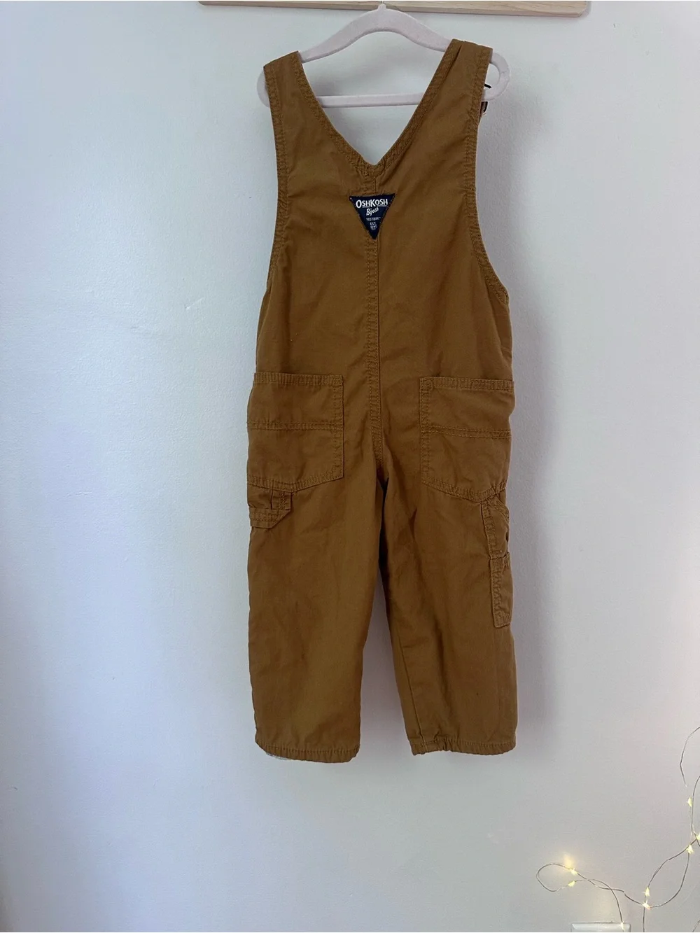 OshKosh B'gosh Kids Tan/Brown Overalls with Adjustable Straps